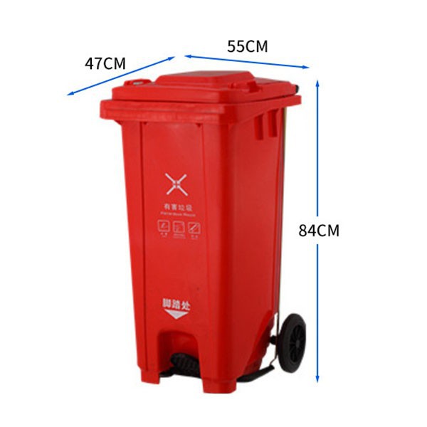 Large Padel 100L With Wheel Trash Can factory